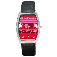 Red Cassette Barrel Style Metal Watch