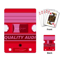 Red Cassette Playing Cards Single Design