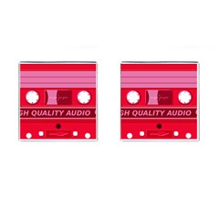 Red Cassette Cufflinks (Square)