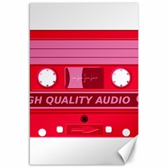 Red Cassette Canvas 24  x 36 