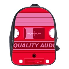 Red Cassette School Bag (Large)