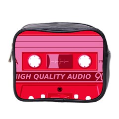 Red Cassette Mini Toiletries Bag (two Sides) by vintage2030