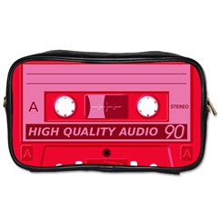 Red Cassette Toiletries Bag (one Side) by vintage2030