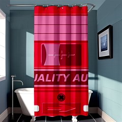 Red Cassette Shower Curtain 36  x 72  (Stall) 