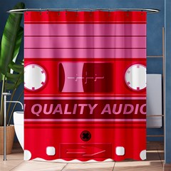 Red Cassette Shower Curtain 60  x 72  (Medium) 