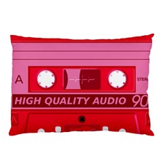 Red Cassette Pillow Case (two Sides) by vintage2030