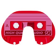 Red Cassette Travel Neck Pillows by vintage2030