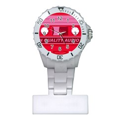 Red Cassette Plastic Nurses Watch by vintage2030