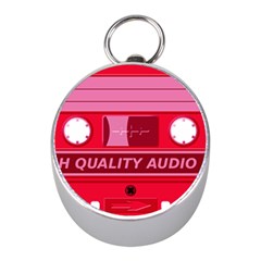 Red Cassette Mini Silver Compasses