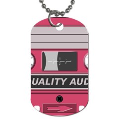 Pink Cassette Dog Tag (two Sides) by vintage2030