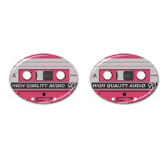 Pink Cassette Cufflinks (oval) by vintage2030