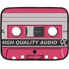 Pink Cassette Fleece Blanket (mini) by vintage2030