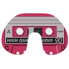 Pink Cassette Travel Neck Pillows by vintage2030