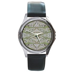 Broccoli Tree Green Round Metal Watch by DeneWestUK