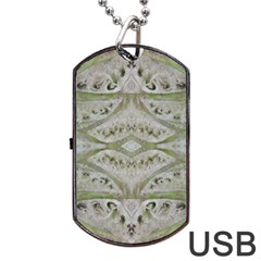 Broccoli Tree Green Dog Tag Usb Flash (one Side) by DeneWestUK