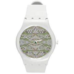 Broccoli Tree Green Round Plastic Sport Watch (m)