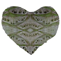 Broccoli Tree Green Large 19  Premium Heart Shape Cushions by DeneWestUK