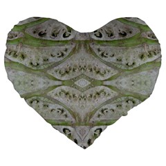 Broccoli Tree Green Large 19  Premium Flano Heart Shape Cushions by DeneWestUK