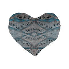 Broccoli Tree Blue Standard 16  Premium Heart Shape Cushions by DeneWestUK