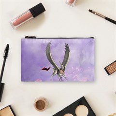 Cute Little Pegasus With Butterflies Cosmetic Bag (small) by FantasyWorld7