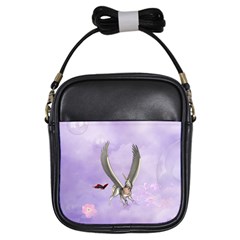 Cute Little Pegasus With Butterflies Girls Sling Bag by FantasyWorld7