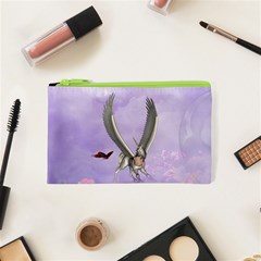 Cute Little Pegasus With Butterflies Cosmetic Bag (xs) by FantasyWorld7