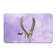 Cute Little Pegasus With Butterflies Magnet (rectangular) by FantasyWorld7