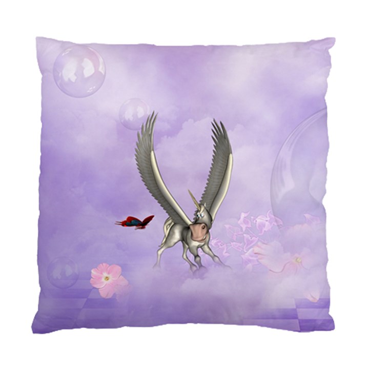 Cute Little Pegasus With Butterflies Standard Cushion Case (Two Sides)