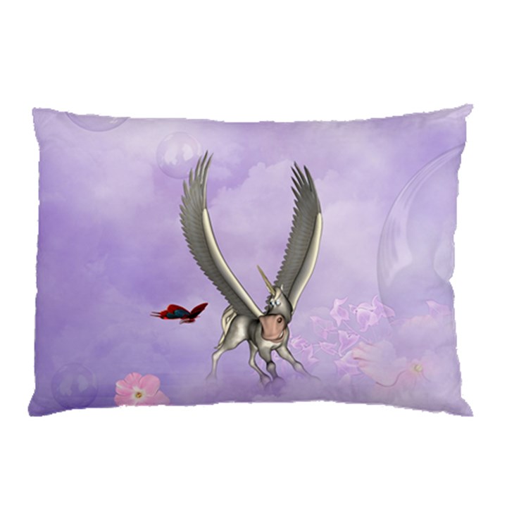 Cute Little Pegasus With Butterflies Pillow Case