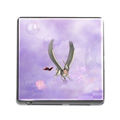 Cute Little Pegasus With Butterflies Memory Card Reader (square 5 Slot) by FantasyWorld7