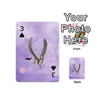 Cute Little Pegasus With Butterflies Playing Cards 54 (Mini) Front - Spade3