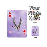 Cute Little Pegasus With Butterflies Playing Cards 54 (Mini) Front - Heart6