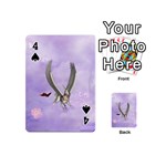 Cute Little Pegasus With Butterflies Playing Cards 54 (Mini) Front - Spade4