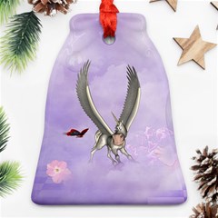 Cute Little Pegasus With Butterflies Bell Ornament (two Sides) by FantasyWorld7