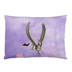 Cute Little Pegasus With Butterflies Pillow Case (two Sides) by FantasyWorld7