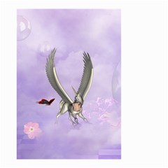 Cute Little Pegasus With Butterflies Small Garden Flag (two Sides) by FantasyWorld7