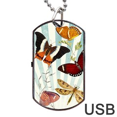 Butterfly 1064147 1920 Dog Tag Usb Flash (two Sides) by vintage2030