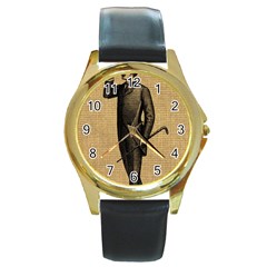 Vintage 1060202 1920 Round Gold Metal Watch