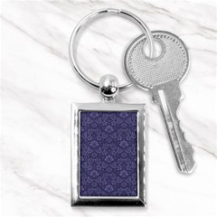 Damask Purple Key Chains (rectangle)  by vintage2030