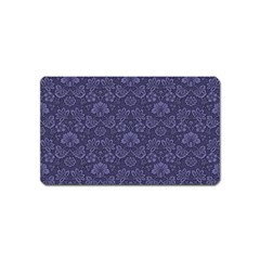 Damask Purple Magnet (name Card)