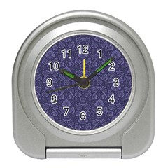 Damask Purple Travel Alarm Clock by vintage2030