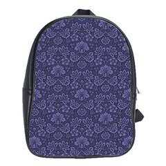 Damask Purple School Bag (large) by vintage2030