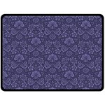 Damask Purple Fleece Blanket (Large)  80 x60  Blanket Front