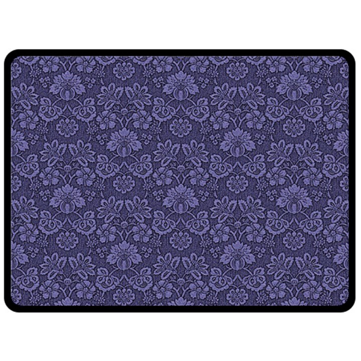 Damask Purple Fleece Blanket (Large) 