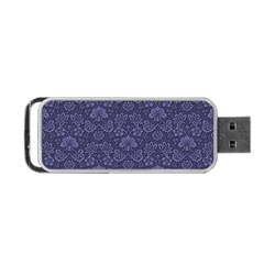 Damask Purple Portable Usb Flash (one Side) by vintage2030