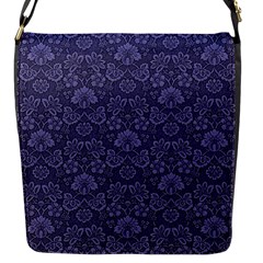 Damask Purple Flap Closure Messenger Bag (s) by vintage2030