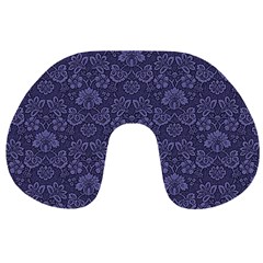 Damask Purple Travel Neck Pillows by vintage2030