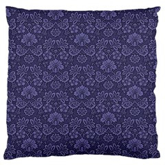 Damask Purple Large Flano Cushion Case (one Side) by vintage2030