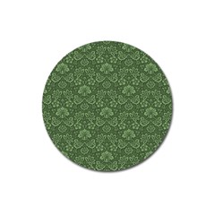 Damask Green Magnet 3  (round)