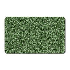 Damask Green Magnet (rectangular) by vintage2030